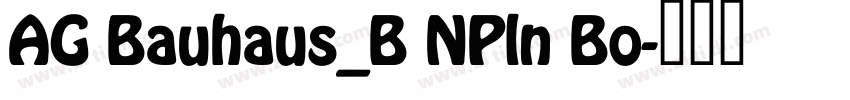 AG Bauhaus_B NPln Bo字体转换